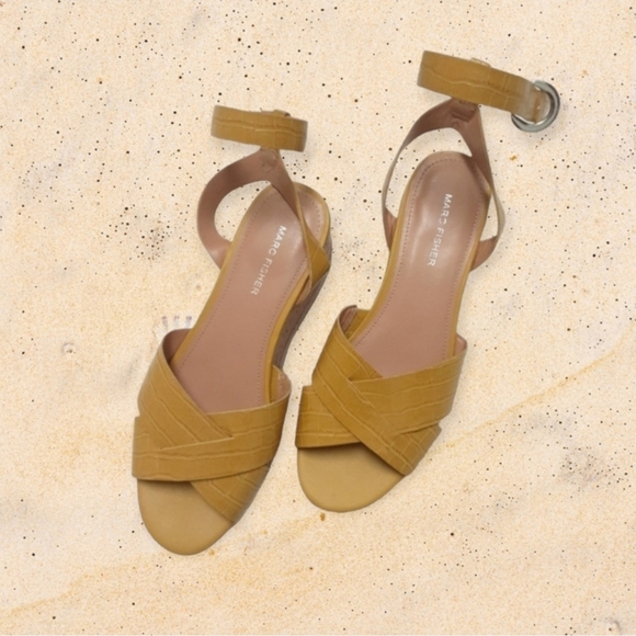 Marc Fisher Shoes - Marc Fisher Open Toe Wedge Sandals Womens Size 9.5